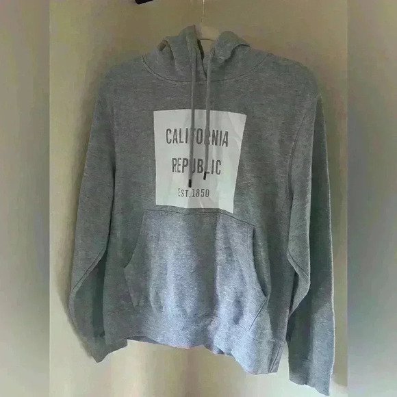 Reflex California Republic Grey Cotton Hoodie - Picture 1 of 5